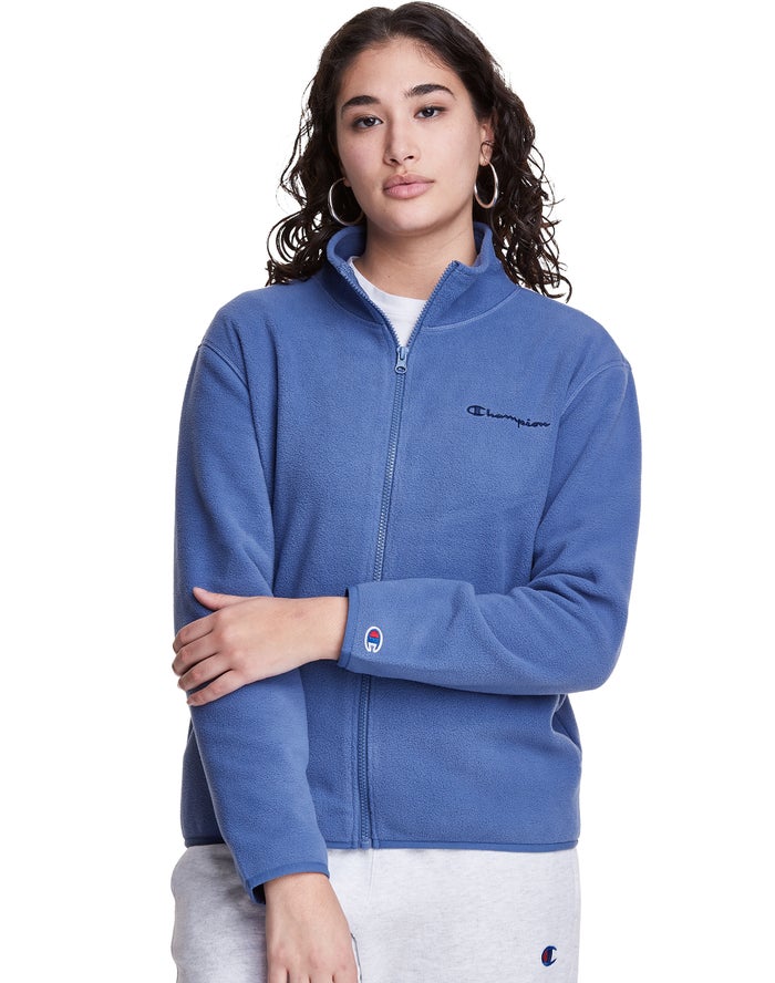 Chaqueta Champion Mujer - Polar Fleece Full Zip Mock Neck ( Azules ) 5638740-VP